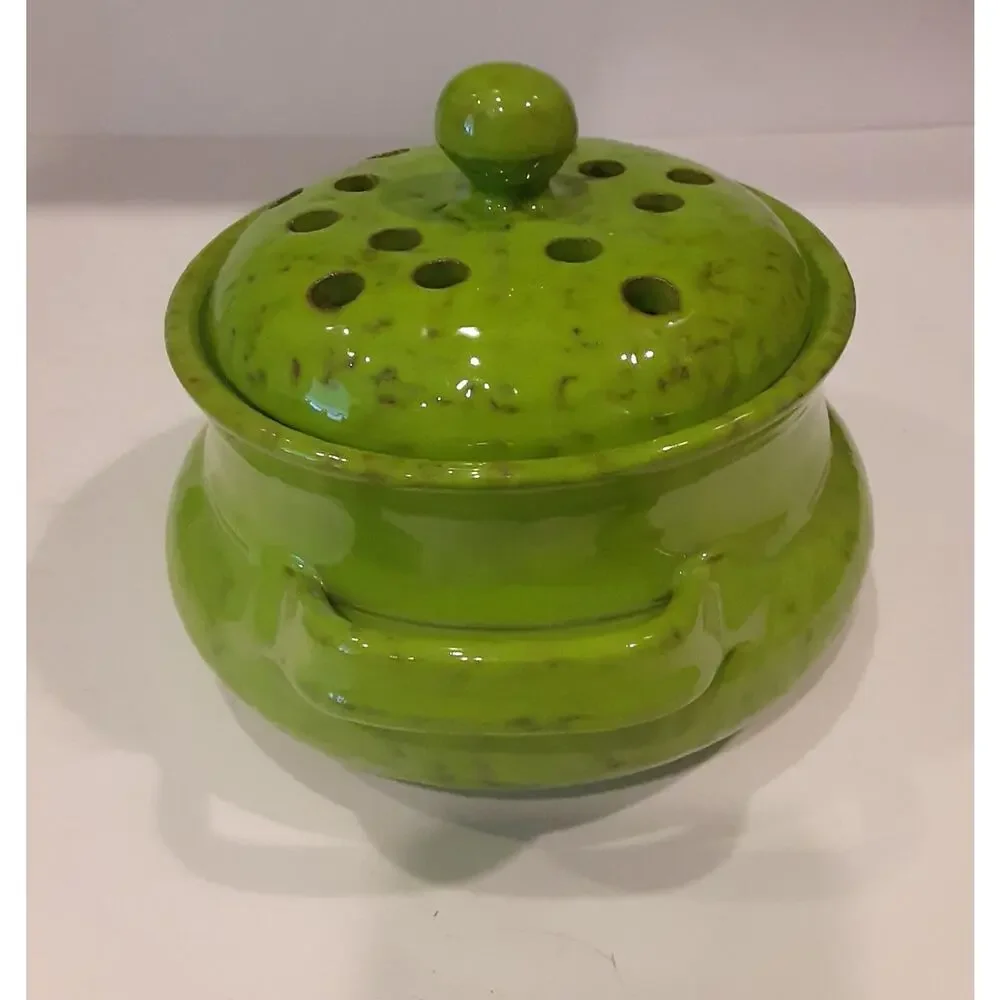 Vintage Rare Italian Made For Rosenthal Netter Aerated Crock Lime Green Bitosi?